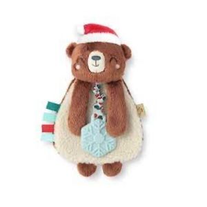 Itzy Ritzy Lovey Holiday Bear Plush & Teether Toy BNWT